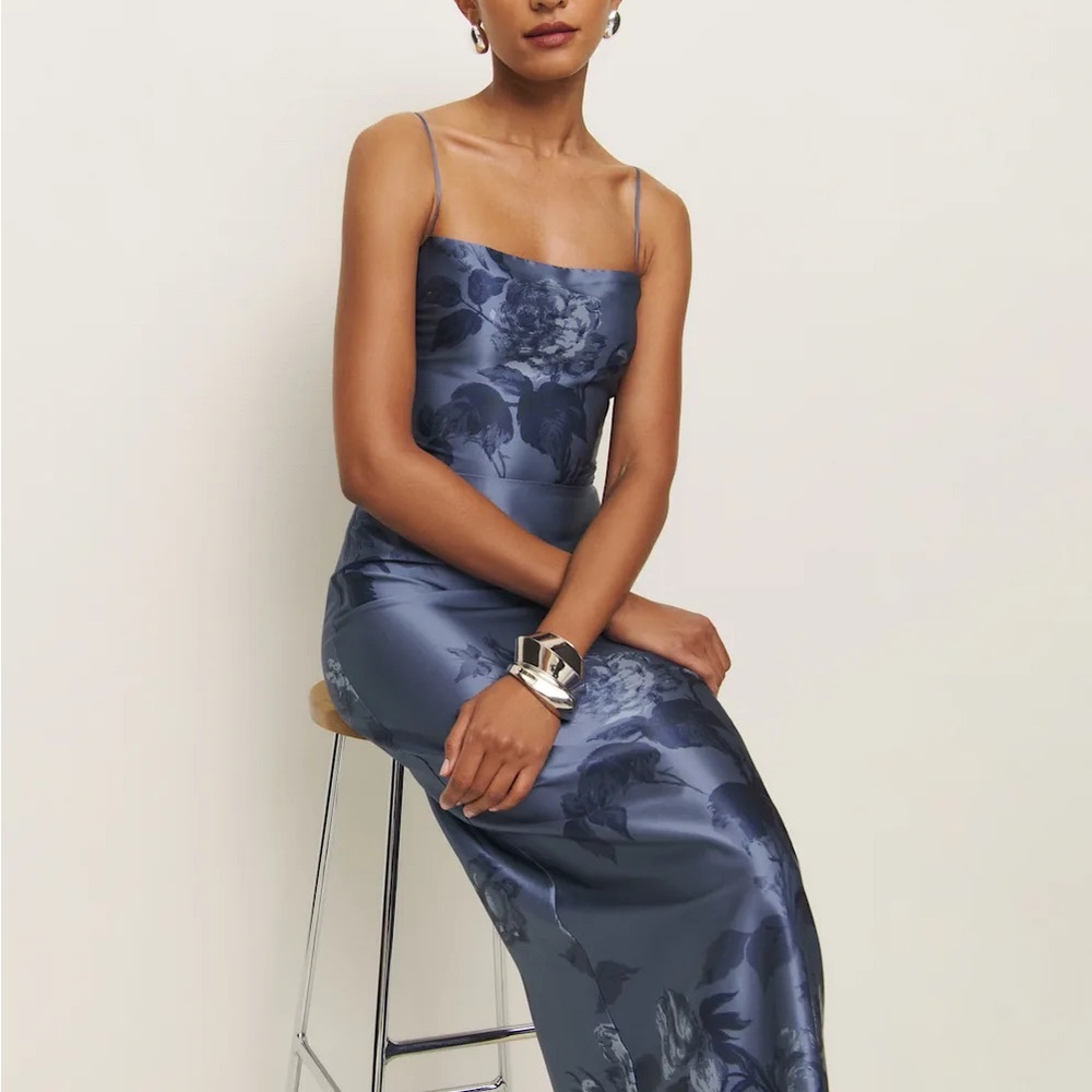 Reformation Frankie Silk Dress